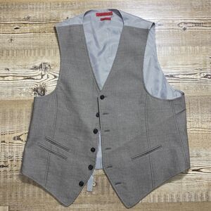 John Varvatos Vest Mens Large Grey Wool Blend Suit Vest Office Business